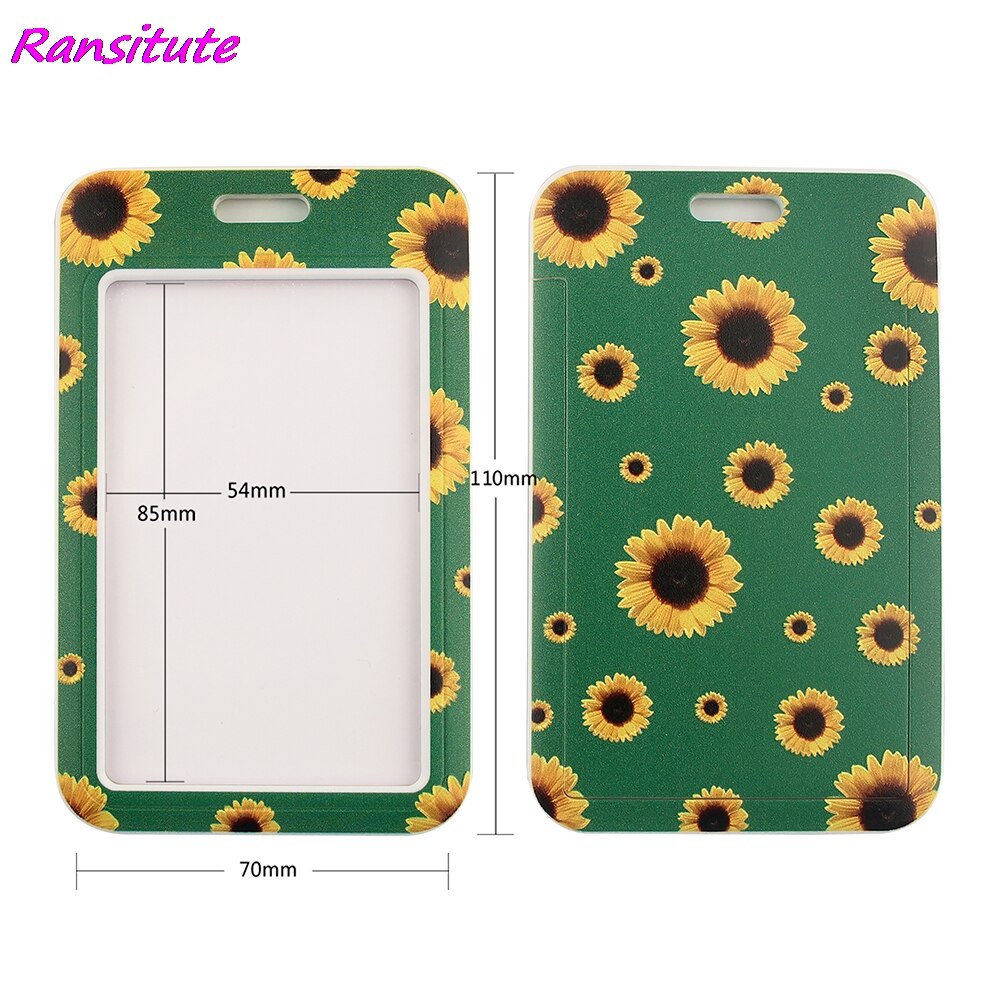 Ransitute  r1488 grön solros dold funktionsnedsättningskort id -innehavare visitkort bil nyckelring nyckelring hållare smycken: 2