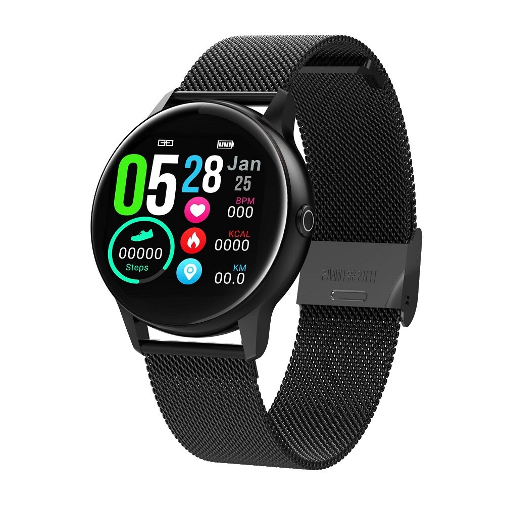 Rosa smart armbånd kvinner vanntett smart klokke rosa av  p70 p68 dt88 b57 y9 p80 smartwatch pulsmåler fitness tracker: Stål svart