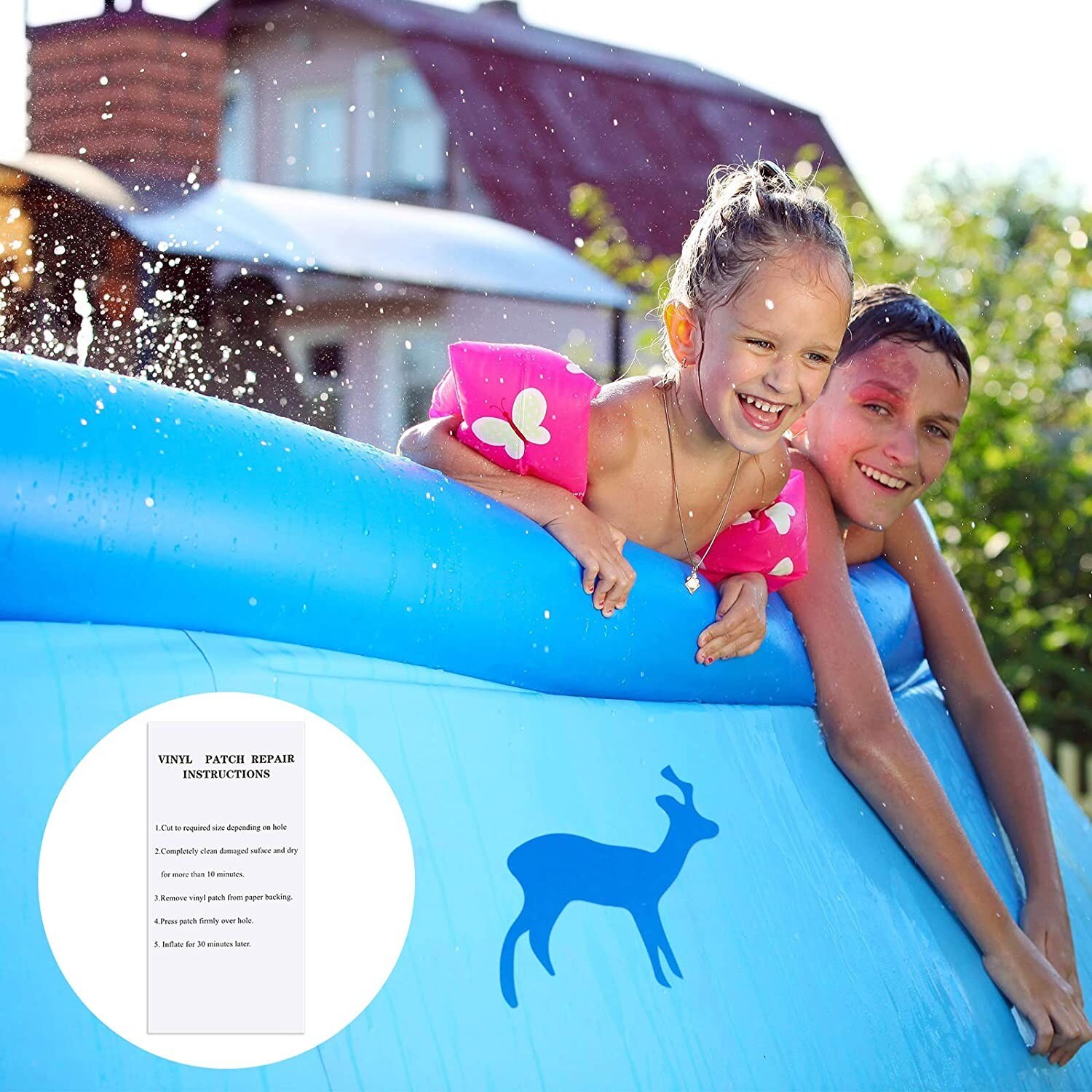 Self Adhesive Pvc Repair Patch Round Vinyl Pool Liner Patch Vinyl Rubber Boat Repair For Inflatable Boat Sticker Accessories#BL3