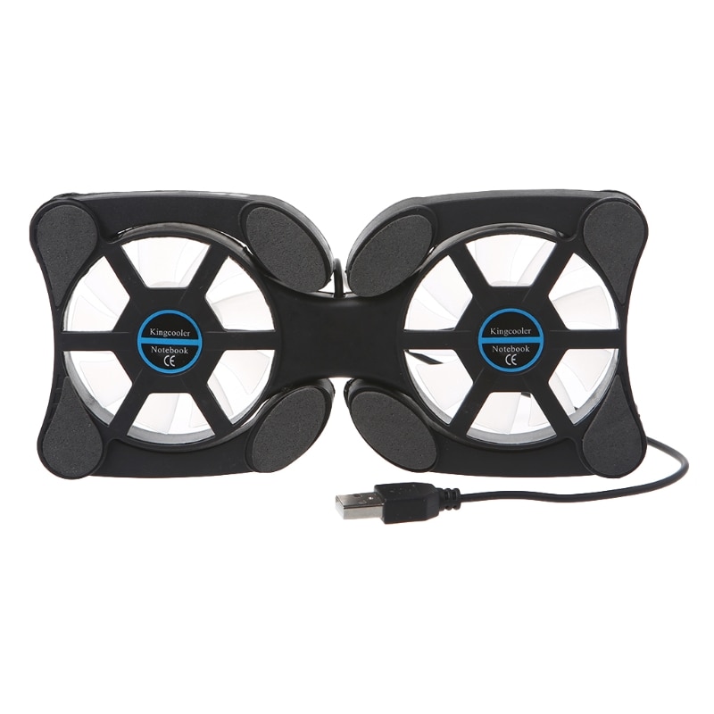 Folding USB Dual Fan Cooler Cooling Pad Stand for PC MAC Laptop Notebook Macbook