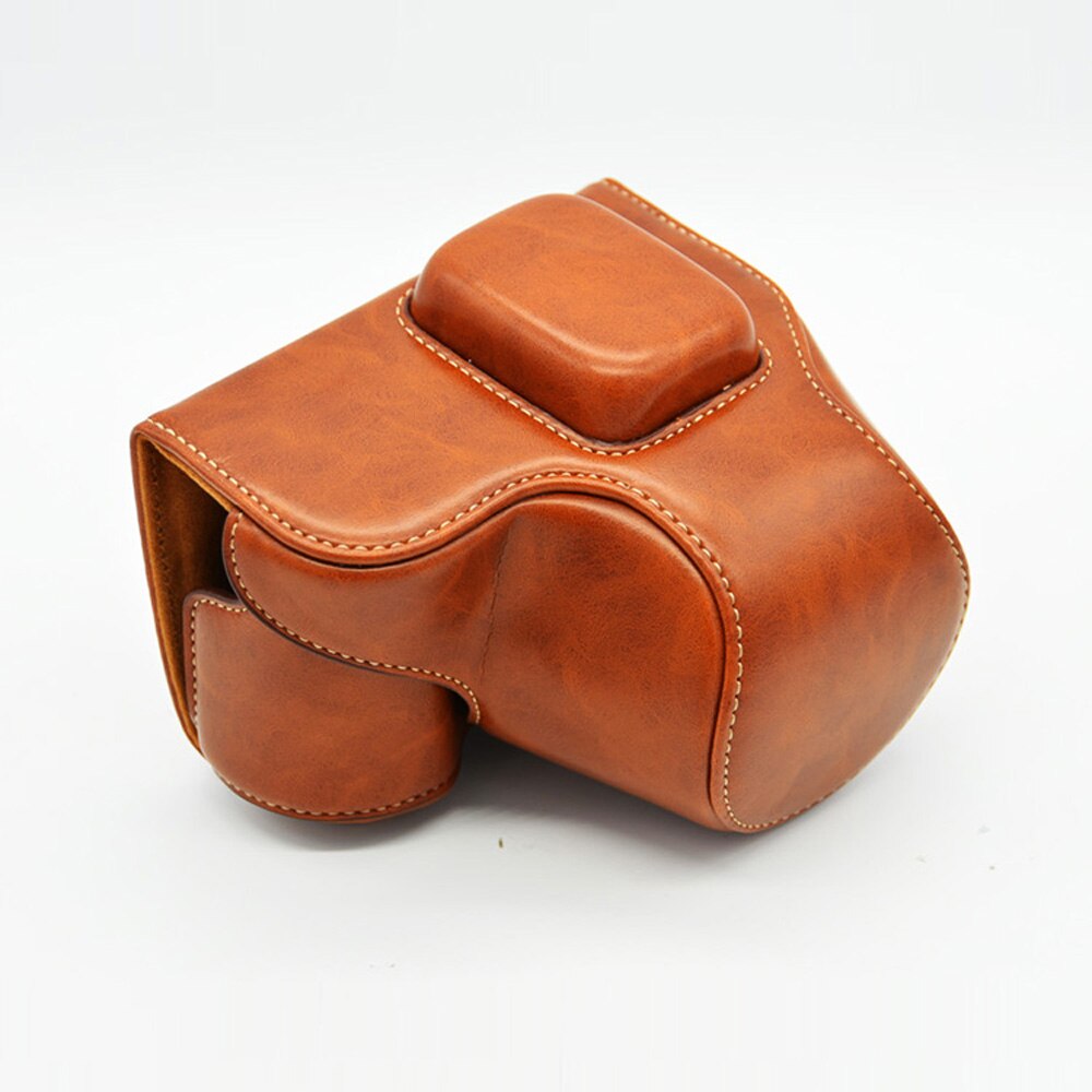 Funda protectora rígida de cuero PU para cámara Samsung NX500 16-50mm lente 3 colores: Brown