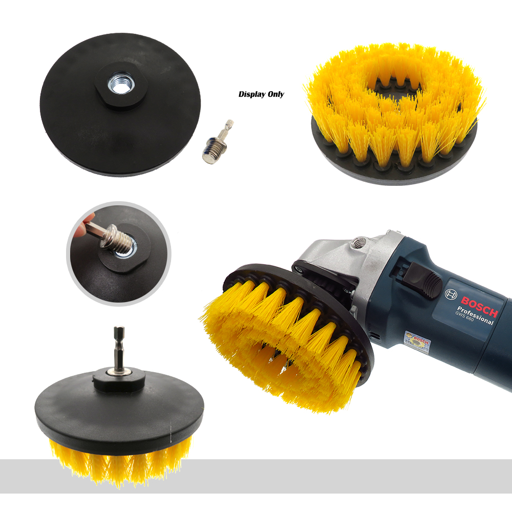 Cepillo limpiador eléctrico, cepillo de limpieza eléctrico, rosca M14 para limpiar alfombras, cocinas y baños, Kit de accesorios de taladro