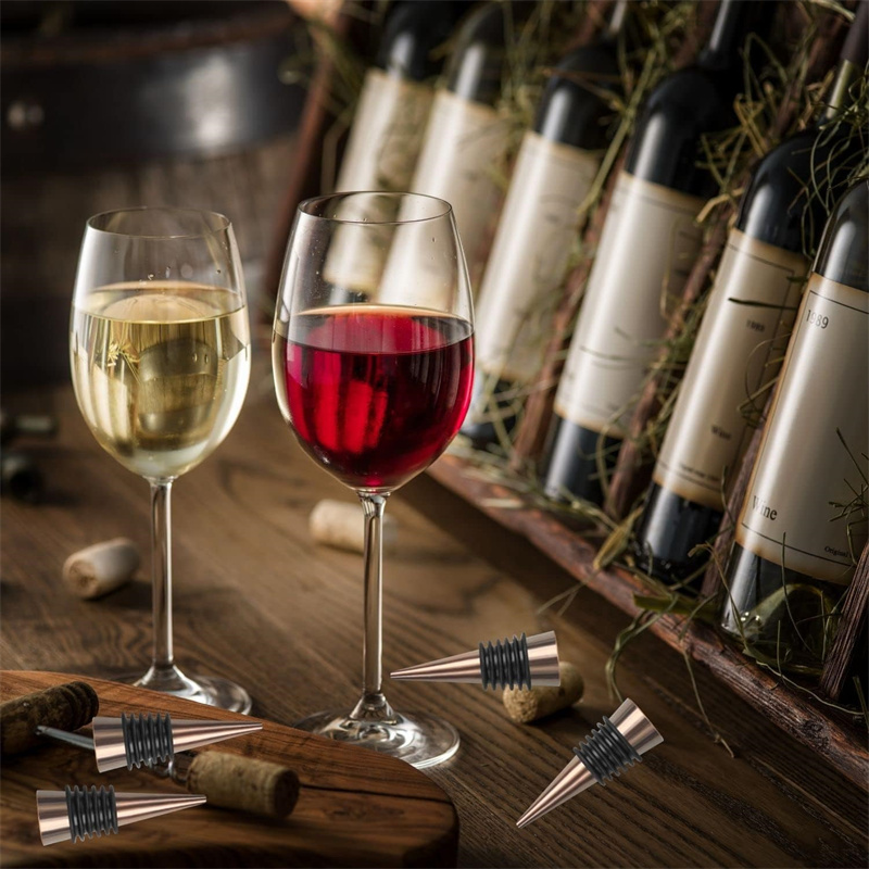 Zinc Alloy Wine Bottle Stopper Rubber Wine Stoppers Reusable Bottle Stoppers for Kitchen, Bar, , Party, Wedding