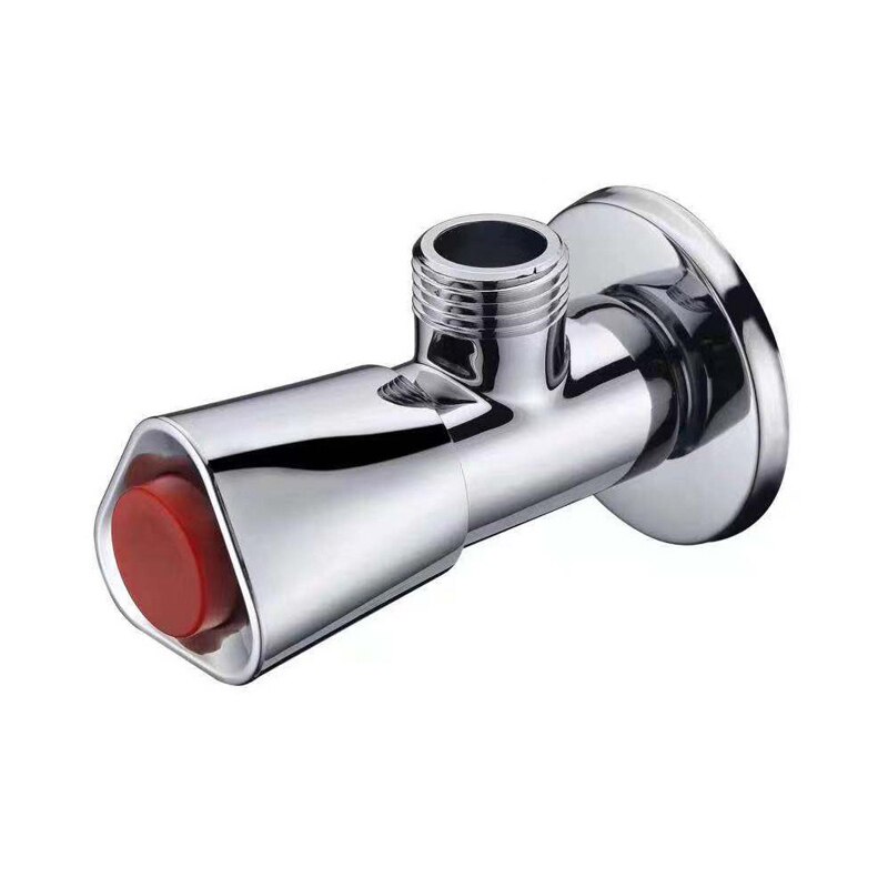 Bathroom Angle Valve Anti-explosion Thicken Toilet Triangular Valve Copper Push Button Switch Valve Wall Mounted for Toilet Sink: A2