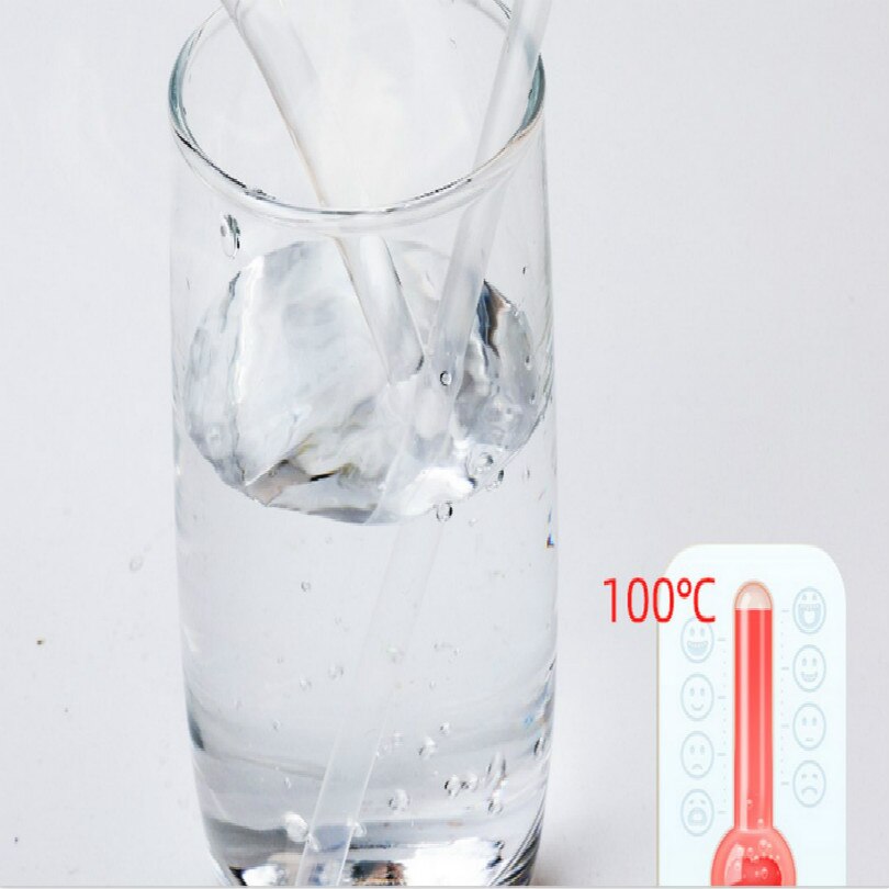 collapsible straw L 205MM D 5MM transparent flexible Disposable straws 300pcs/lot