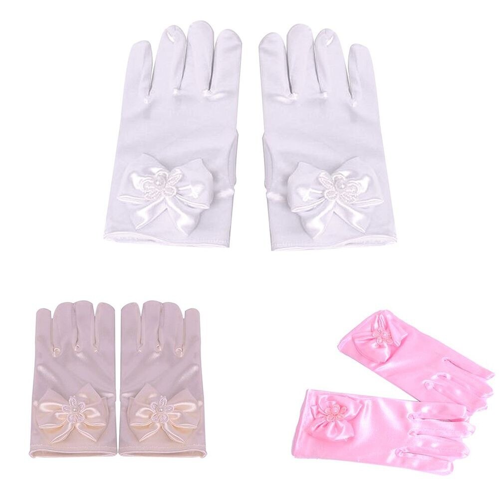 Guantes sin dedos para mujer, accesorios de comunión, 1 par