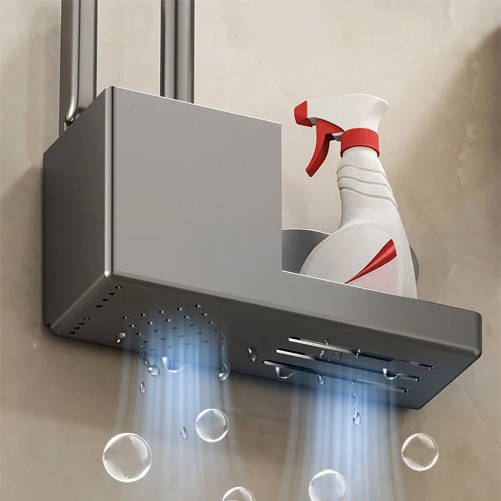 Nail-free Toilet Brush Holder Rack Durable Wall Mounted Toilet Brush Set Easy To Clean Long Handle Floor Toilet Cleaning Tool