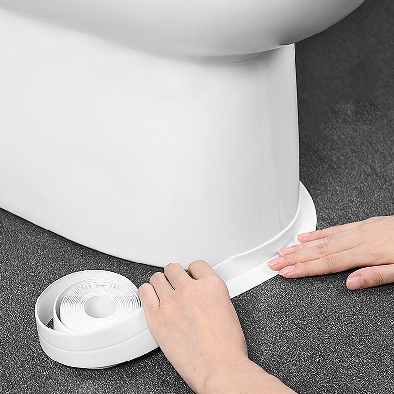 Abdichtung Streifen Abdichtung Band Bad Dusche Waschbecken Abdichten Band Weiß PVC Selbst Klebstoff Wasserdicht Wand Band für Bad Küche