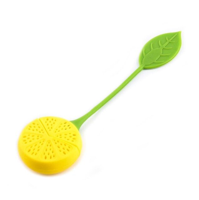 1pc tesil silikon jordbær sitron løs teblad silpose urtekrydder infuser filterverktøy: Lysegrå