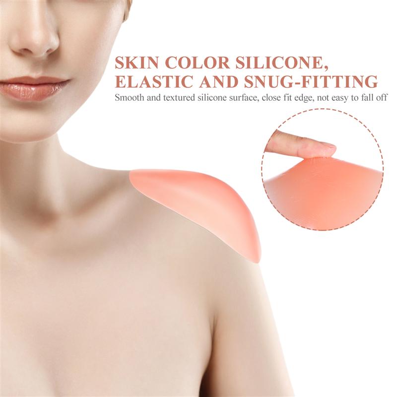 2 Pairs Shoulder Pads Detachable Soft Shoulder Push-up Pads Shoulder Enhancer for Slippery Shoulders Narrow Shoulders
