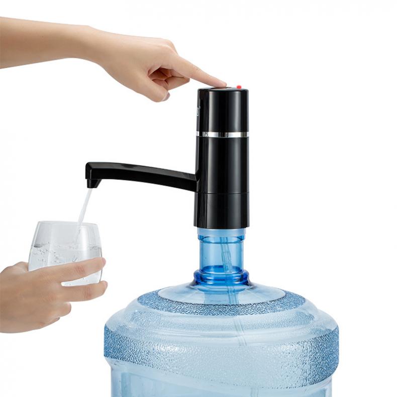 Waterpomp Zwart Draagbare Drukknop Draadloze Oplaadbare Elektrische Dispenser Waterpomp Met Usb Kabel Drinkwater Pompen