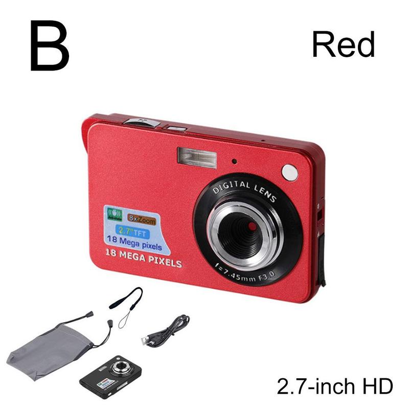 2.7 Inch Mini Digitale Camera 24 Megapixels Cmos 8x Camera Vlog Fotografie Recorder Night Digitale Dv Zoom Vedio P7c1: b