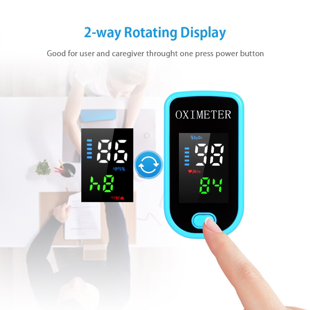 Portable 1/2pcs Fingertip Pulse Oximeter Mini SpO2 Monitor Oxygen Saturation Monitor +Non-Contact Digital Forehead Thermometer