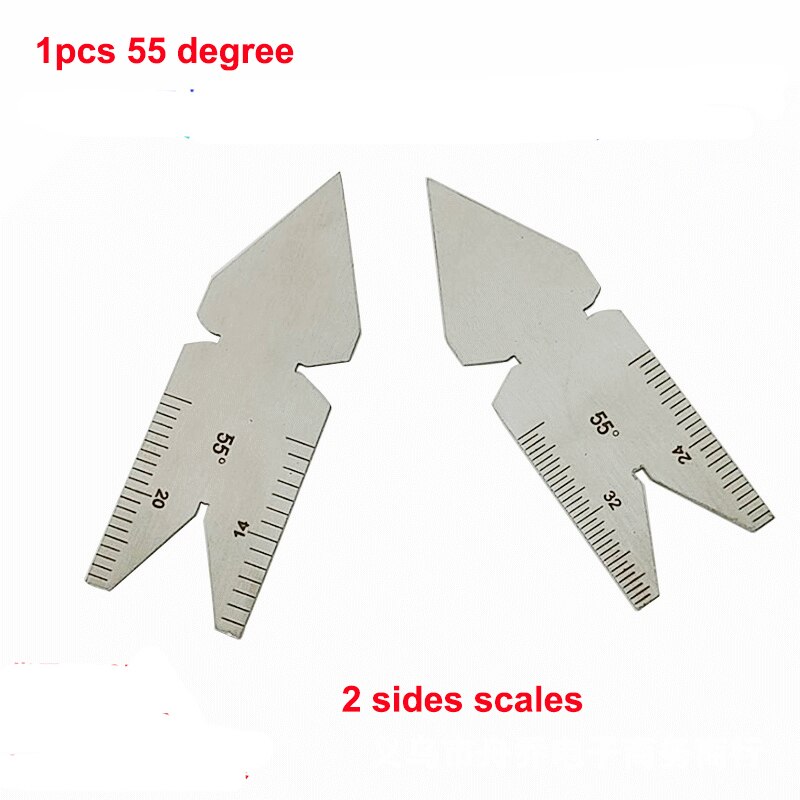 60 degree 55 degree Inch Metric Screw Thread Pitch Gauge Center Gauge Measuring Lathe Tool 3pcs/lot: 55 degree