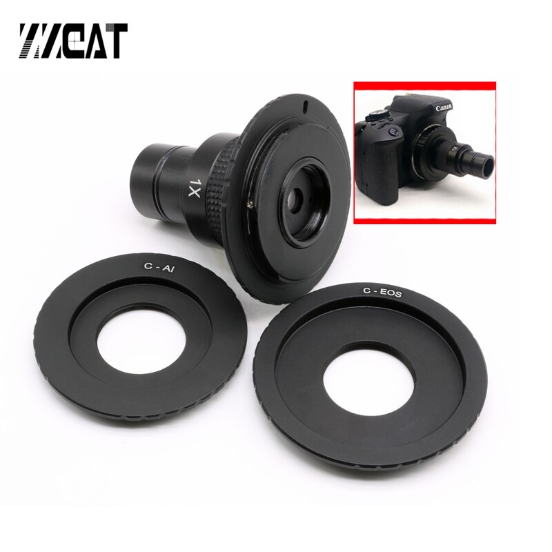 Adaptador de cámara SLR a c-mount, anillo adaptador de transferencia réflex de lente única para conectar microscopio y cámara Canon Nikon SLR