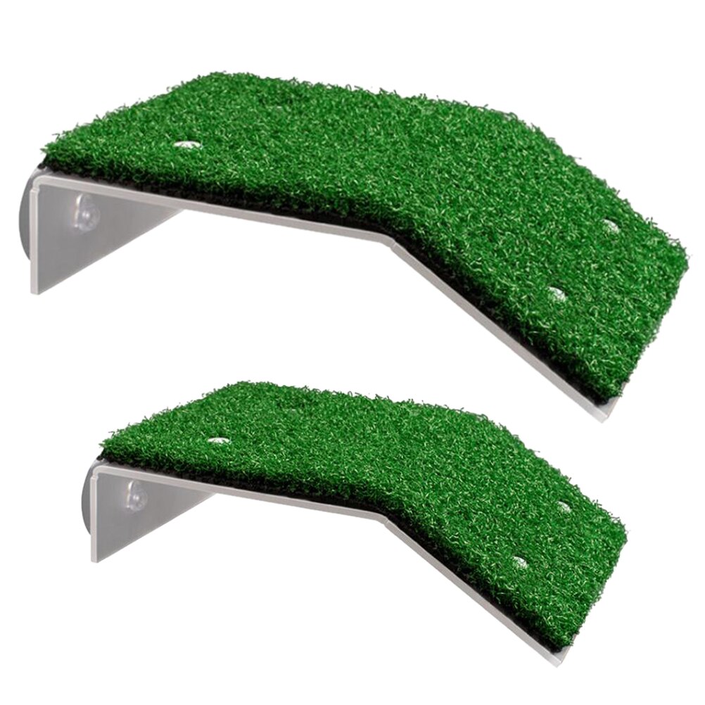 2Pcs Turtle Basking Platform Aquarium Floating Platform Simulation Lawn Reptiles Basking