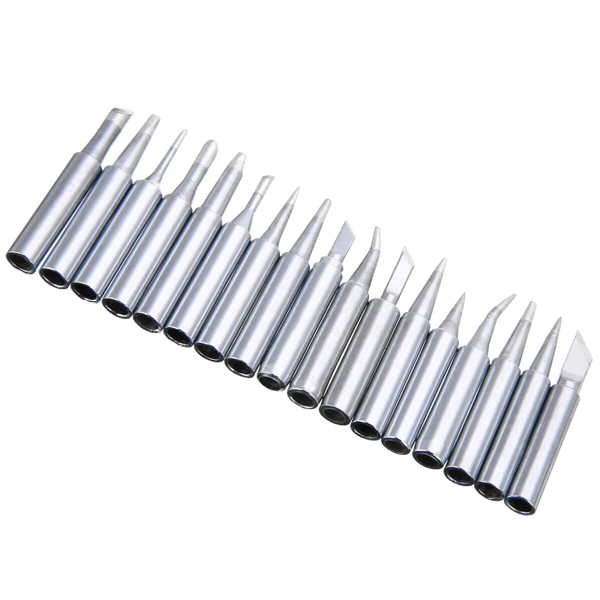 17pcs/Lot Silver Soldering Iron Tip 900M-T Lead-Free Solder Tips Standby Parts for HAKKO 936 Soldering Station