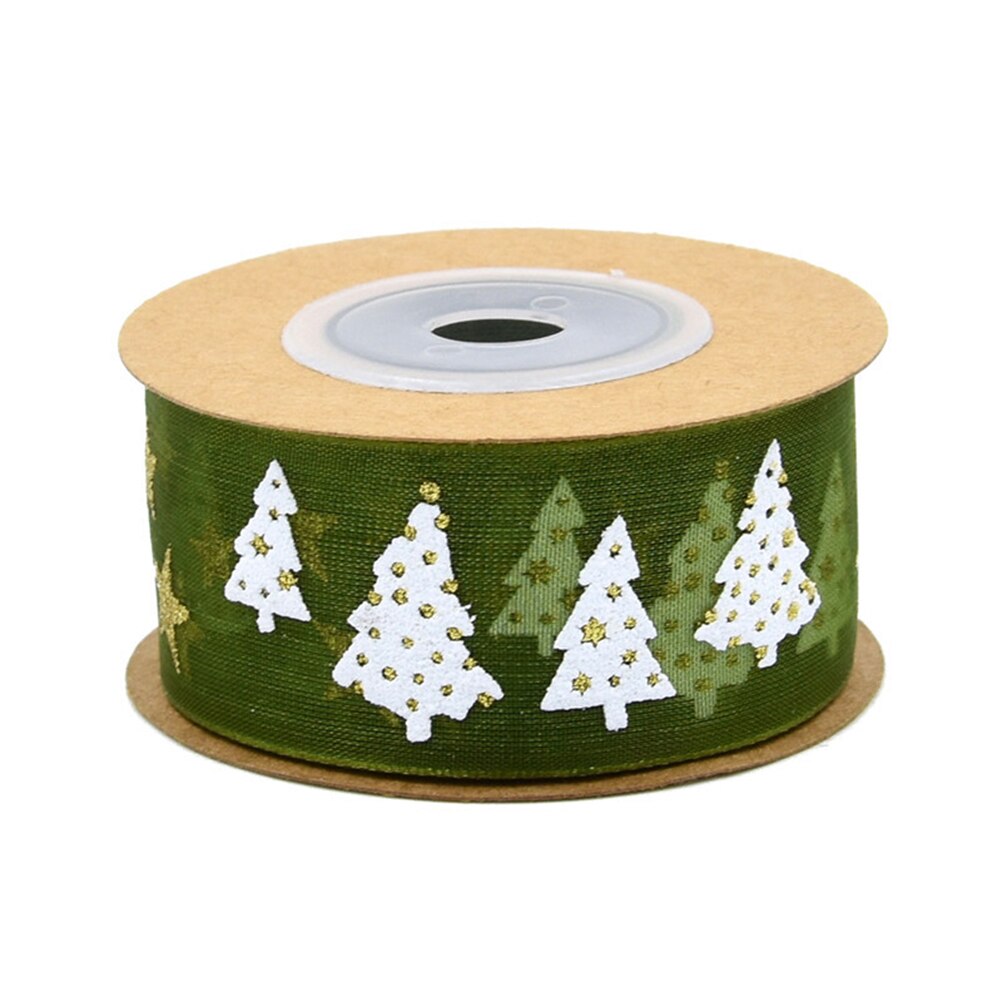 Kerstboom Decoraties Zijde Satijn Organza Lint 5m Geborduurde Uien Linten Voor Wedding Cake Decoratie Ambachtelijke: Green