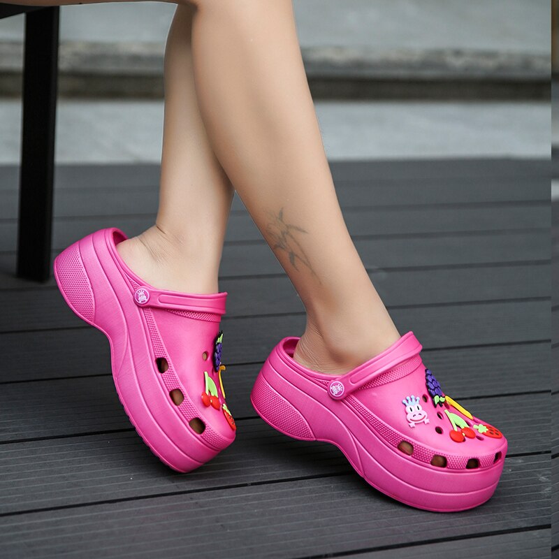 Kvinder sandaler gelé sko dame havesko strandsandaler hjemmesko sommer wedge komfortable sandaler dame slip-on flad sandal