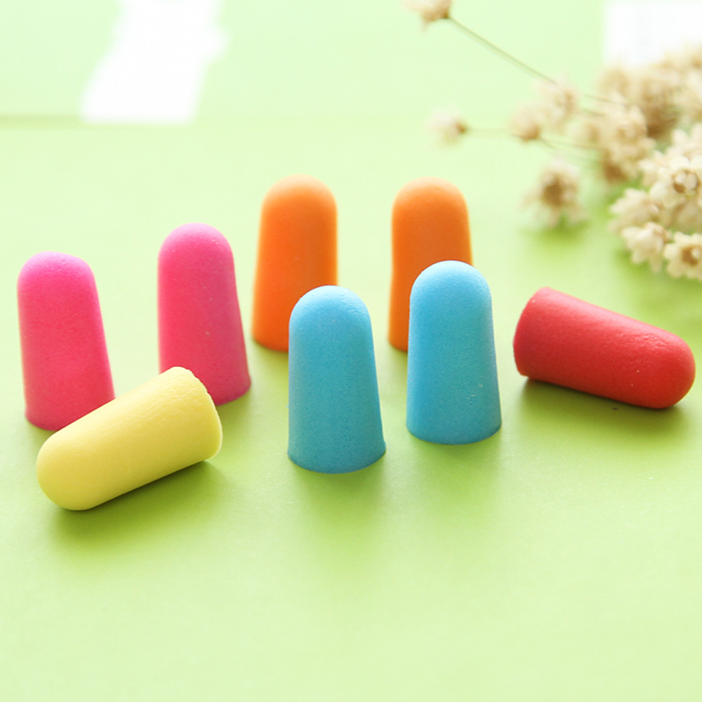 5Pair Candy Sponge Ear plugs Ear Protector Anti Noise Sleep Study Helper Working Earplug Foam Plastic Box Packaging 1.2cm*2.2cm