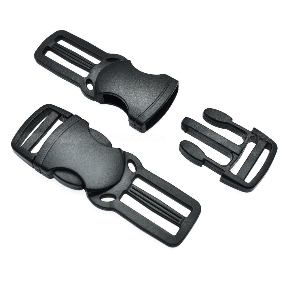 1 boucle de ceinture à dégagement latéral, sangle de 20mm x 25mm, pour sacs de sport de plein air, sac à dos