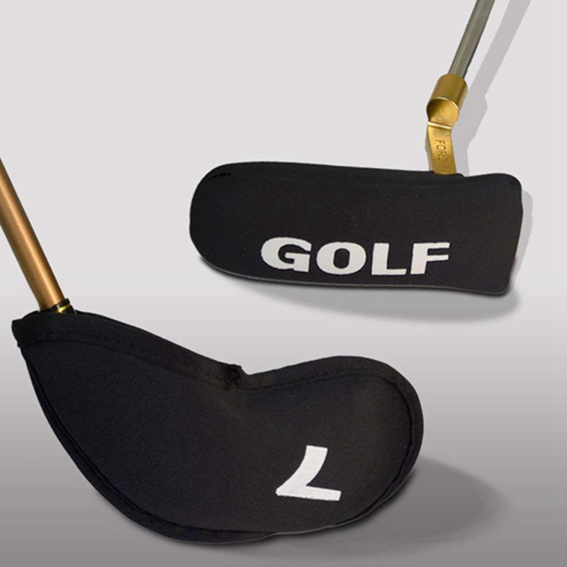 Udendørs sport golf tilbehør 10 stk golfklub hoveddæksler jern putter beskyttende hoveddæksel hovedcover protector sæt