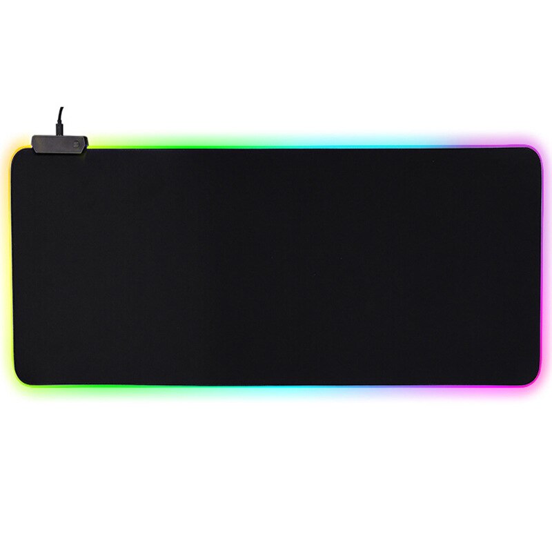 Grand tapis de souris RGB lumineux 7 couleurs LED, parfait pour PC de bureau, ordinateur portable, jeu Gamer