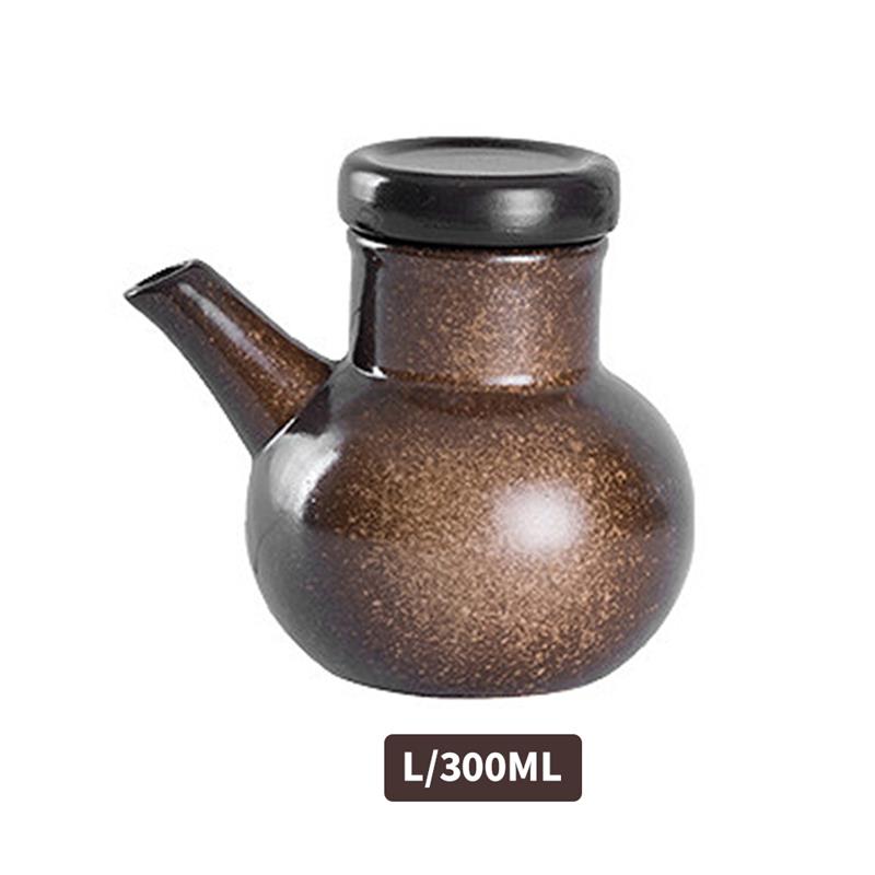 300ml japanilaistyylistä keraaminen öljy-oliivi-annostelija soijakastike kattila pieni etikka kattila kastikepurkki öljypullo astiasto maustepullo: M 03