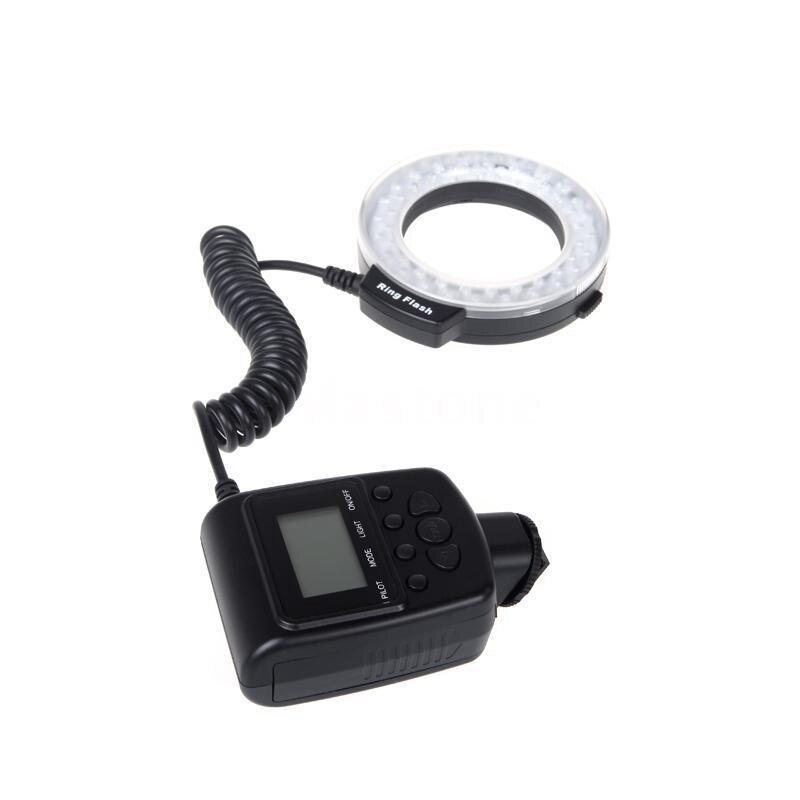 Macro led-ringflitser voor canon, nikon, olympus en panasonic dslr-camera's