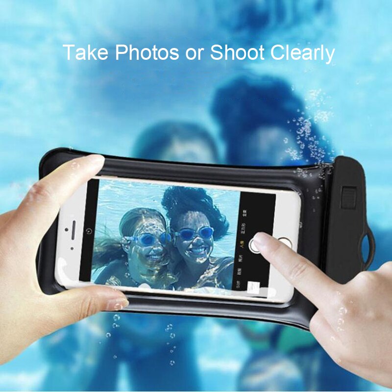 Universal Wasserdicht Fall Für iPhone 11 Pro XS Max Xr X 8 7 6 Samsung S9 S8 S10 Plus Hinweis 9 8 10 wasserdichte Beutel Schwimmen Schwarz