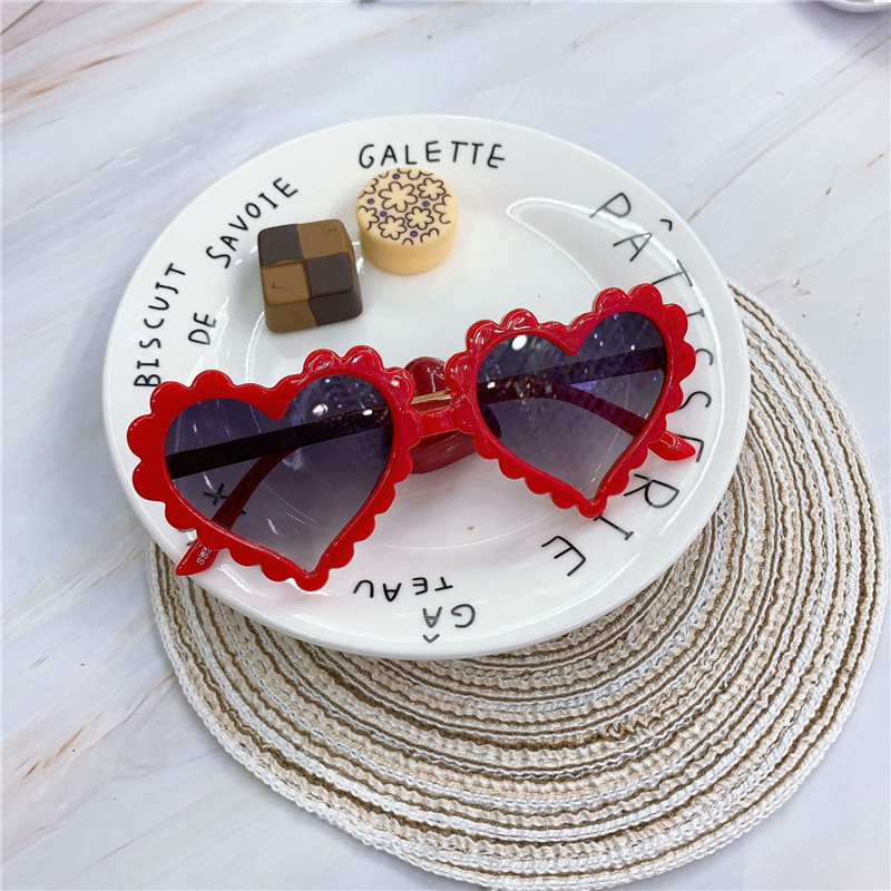 Baby hartvormige bril, kinderzonnebril, liefde voor plastic, roze zonnebril, meisjes,  uv400 zonnebrillen, okulry oculos
