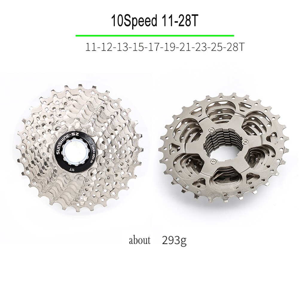 SUNSHINE-Cassette de 10 velocidades para bicicleta de carretera, piñón libre Compatible con piezas 5600 5700, 11-25T/28T/30T/32T, 10V: 10S 11-28T