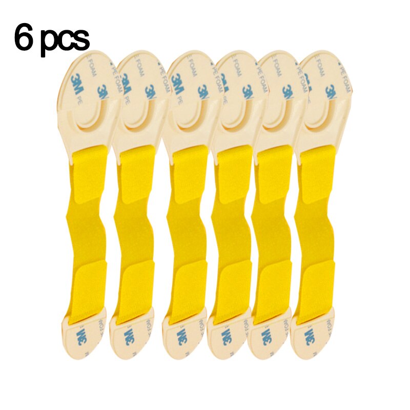 6Pcs/Lot Child Lock Protection Of Children Locking Doors For Children Safety Kids Safety Plastic Protection Safety Toilet Lock: yellow6p