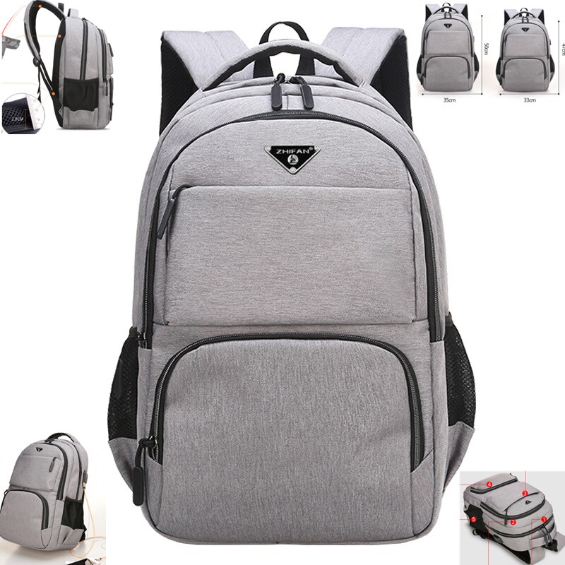 Große 15,6 Zoll/17,3 Zoll Laptop Rucksack USB Männer Computer Schul Geschäft Tasche Oxford Wasserdichte Rucksack Hochschule Daypack