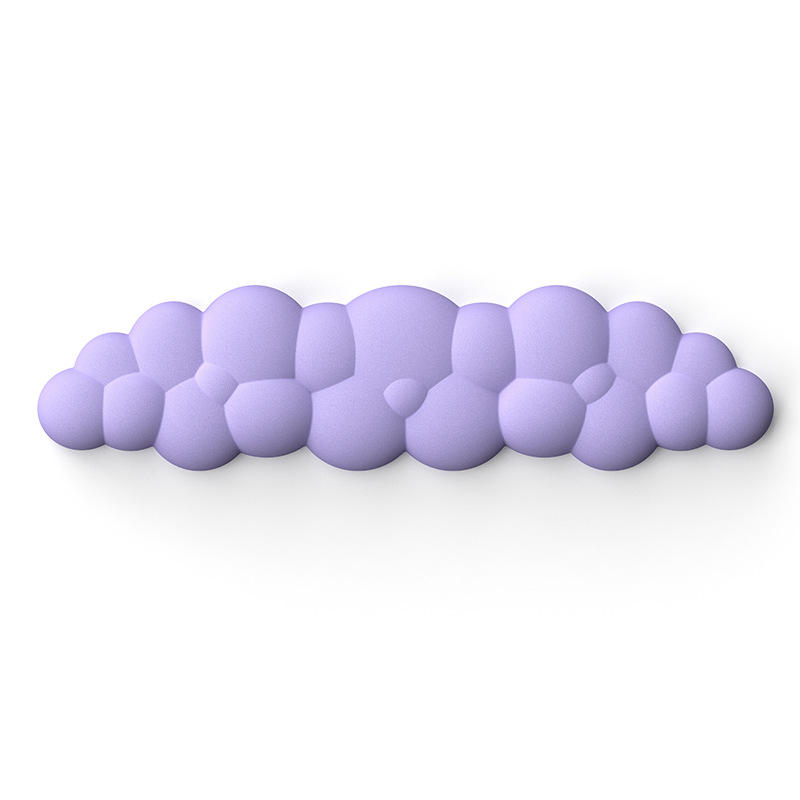 Mouse pad with wrist rest keyboard cloud anti-slip memory foam desktop office gamer mouse wrist rest: Dark Brown