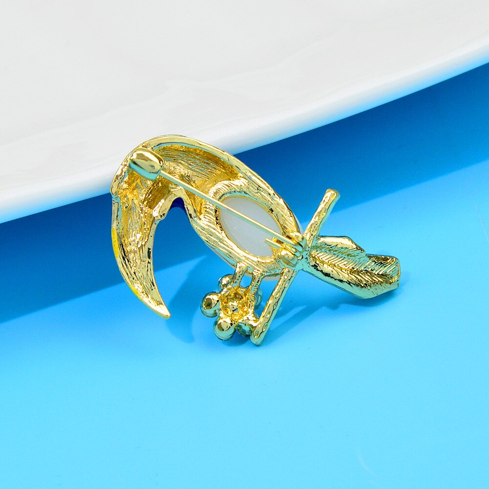 Cindy xiang strass-papageienbroschen für damen, perlen-Ebene-vogel-schmuck, emaille-accessoires