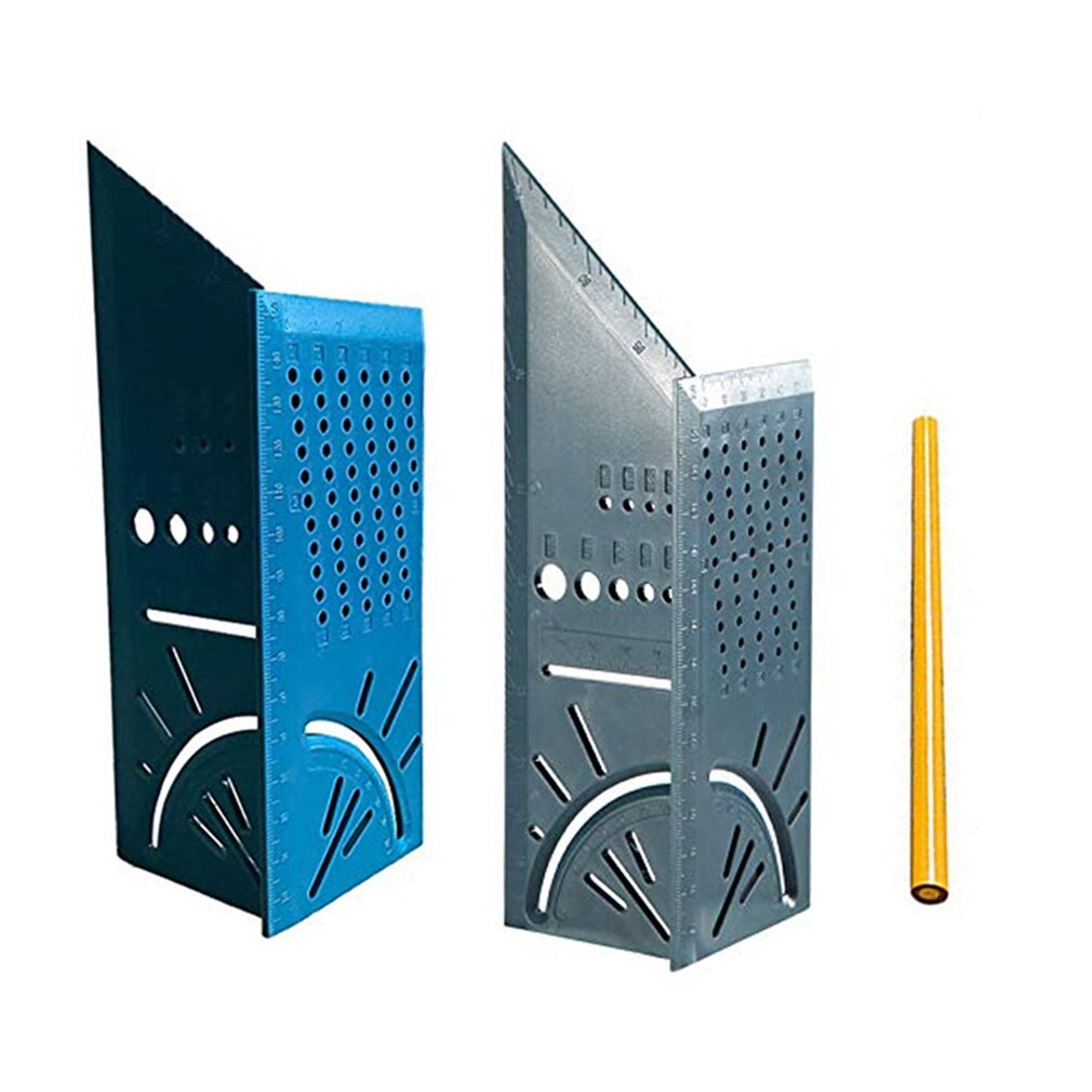 Woodworking 3D Mitre Angle Measuring Square Size Measure Tool With Gauge & Ruler Tools