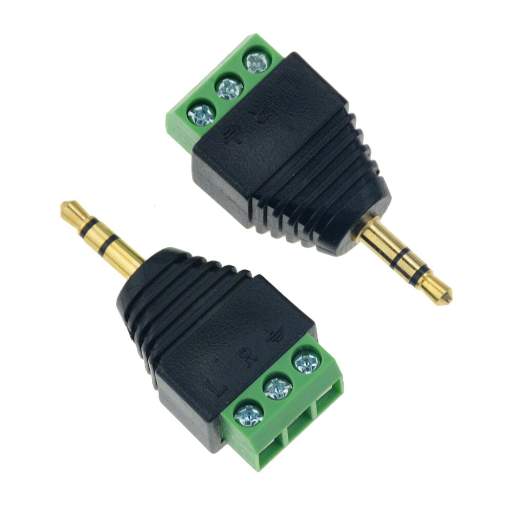 1pc 3.5mm Jack Headphone Plug Four-node Male Stereo solderless connector Audio head to terminal plug