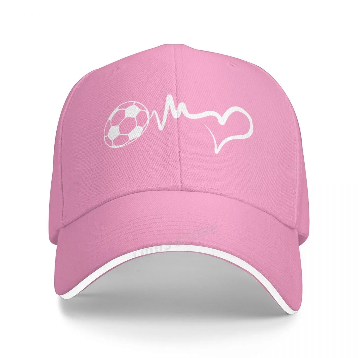 Fotbollsboll hjärtslag basebollkeps herr fotboll sport hiphop-keps sommar justerbar fotboll älskare keps snapback gorra: Rosa