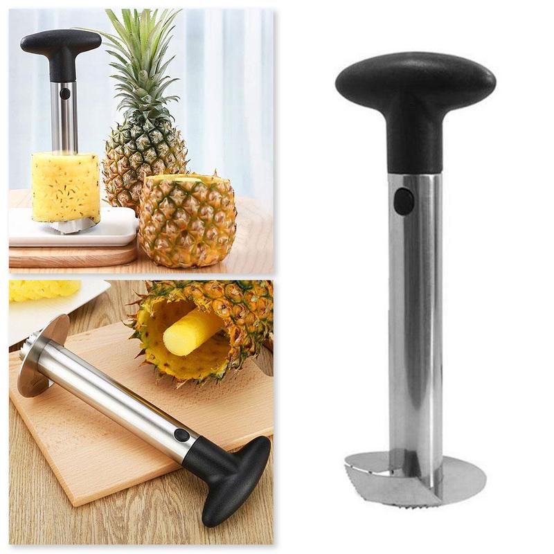 Affettatrice E Levatorsolo Per Ananas In Acciaio Inox, Coltello A Cuneo Per Anelli E Cubetti, Utensile Da Cucina Lavabile