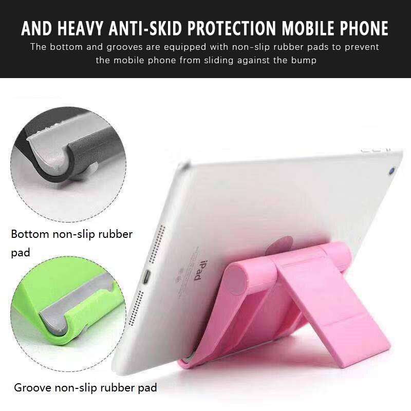 Universeller handy-tischhalter mit 240 -fach verstellbarem ständer, faltbar, rutschfest und in verschiedenen farben erhältlich