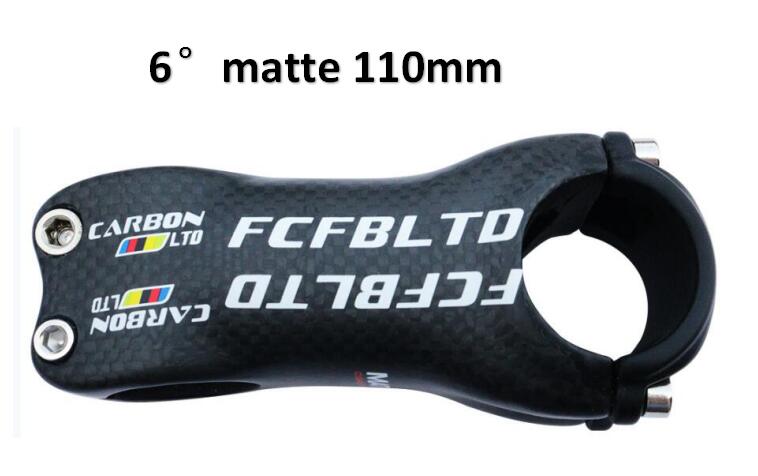 FCFB 3 K Carbon Fiber MTB Fiets Stuurpen 31.8 MM Carbon Racefiets Stuurpen Fietsen Stuur 6/17 Graden 80 90 100 110 120 130 MM: 6 degree 110mm