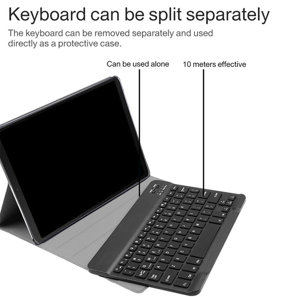 SM-T860 Bluetooth Wireless Keyboard for Samsung Tab S6 Tablets Wireless Bluetooth Keyboard with Faux Leather Protective Case