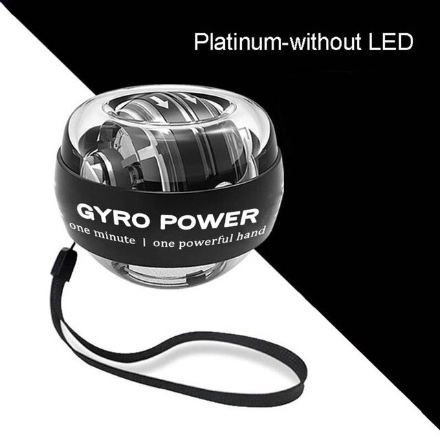 LED Wrist Ball Self Start Gyroscopic Powerball Gyro Power With Counter Arm Hand Muscle Trainer Fitness ITSMART: Platinum-without LED