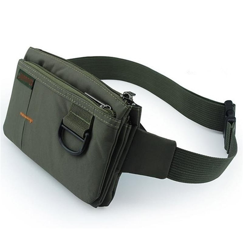 Masculino feminino náilon 4 bolsos à prova dwaterproof água cintura packs moda masculina resistente ao desgaste preto fanny pacote mensageiro bolsa de ombro