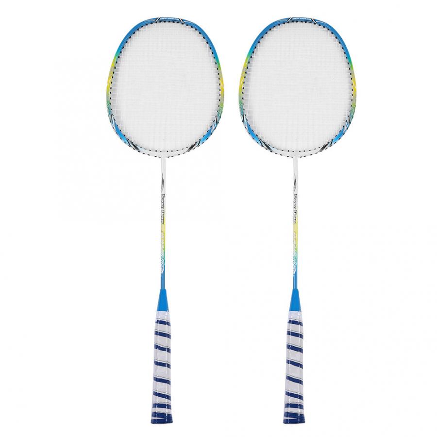 1 Pair Carbon Fiber Badminton Racket Set Lightweight Training Racquets With Bag Racquet Sports Accessories
