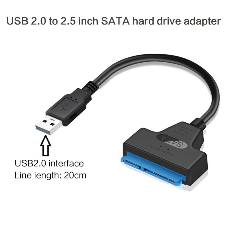 USB 3.0/2,0/Typ C zu 2,5 Zoll SATA Festplatte Adapter Konverter Kabel für 2,5 ''HDD/ SSD 28TE: USB2.0 zu SATA