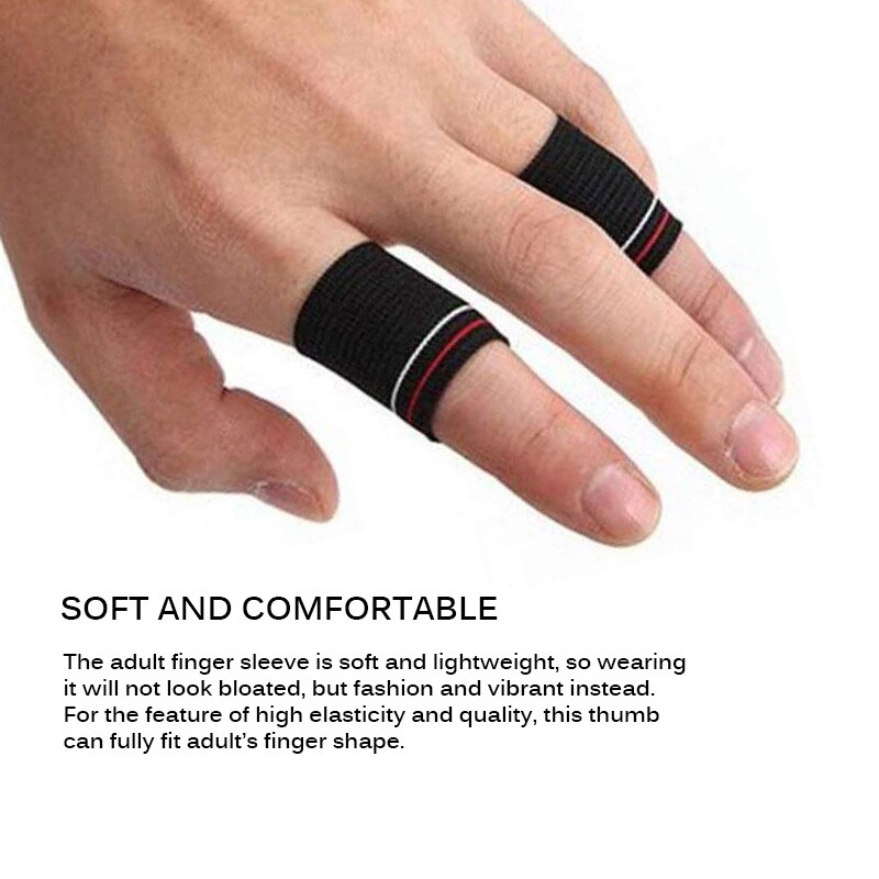 10 stk / sæt holdbar nylon finger ærmer vaskbar finger beskytter nyttige volleyball badminton sport beskyttende fingerspidsbeskyttelse
