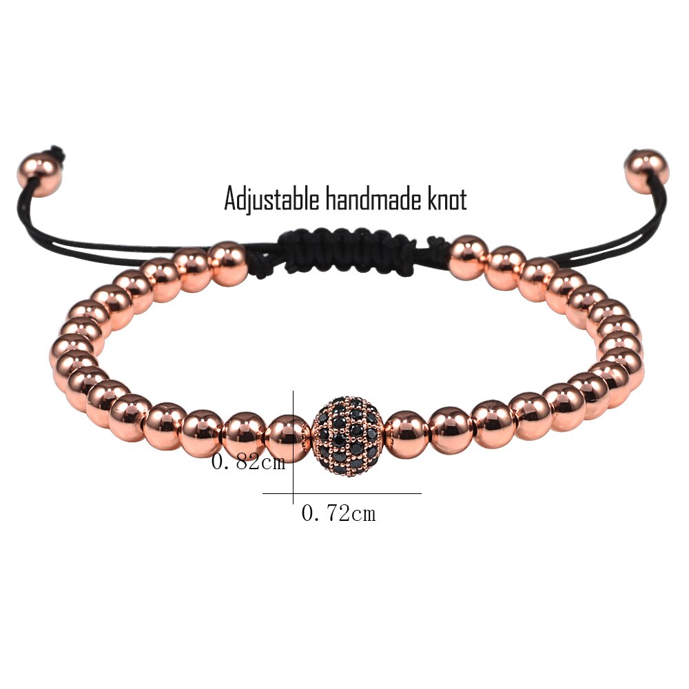 Leopard Head Bracelet Adjustable Beads Pave Zircon Bracelet For Men Women Charm Jewelry Best Friend