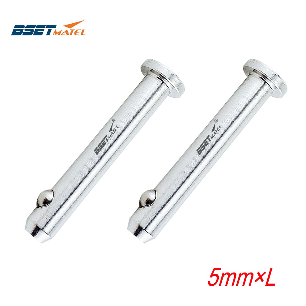 2X 5mm 316 Stainless Steel Dowel Pin Flat Head Cylindrical Pin Positioning Pins Quick Release Ball Pin Retainer Farm Lawn Garden